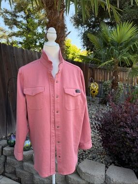 Women's Dusty Rose Snap-Front Shirt Jacket - Lightweight Layer